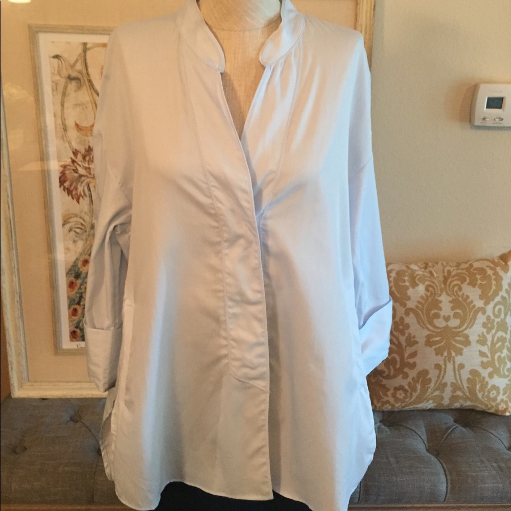 Zara oversized blue shirt